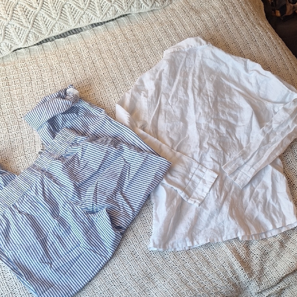 Gapbody Women's White and Blue  Pajama Pants Size S & Victoria Secret top XS - Picture 9 of 9